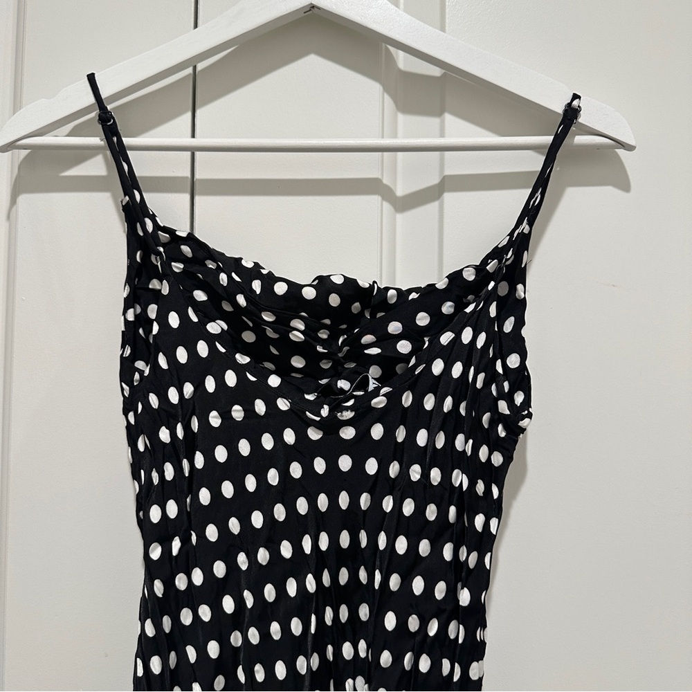 Zara Black Polka Dot Camisole Slip Dress - Picture 5 of 5